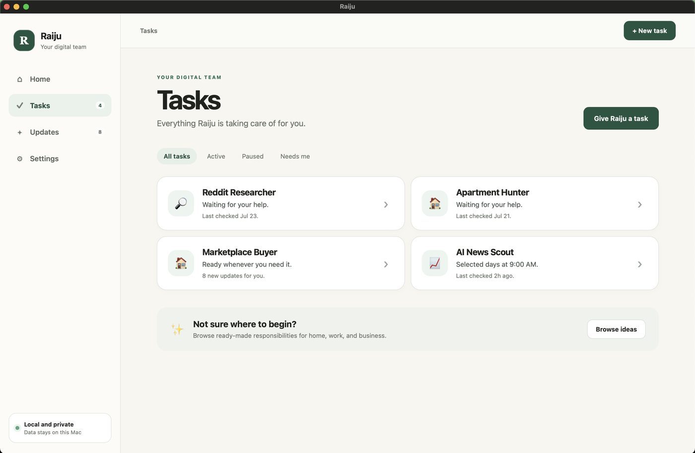 Raiju — tasks